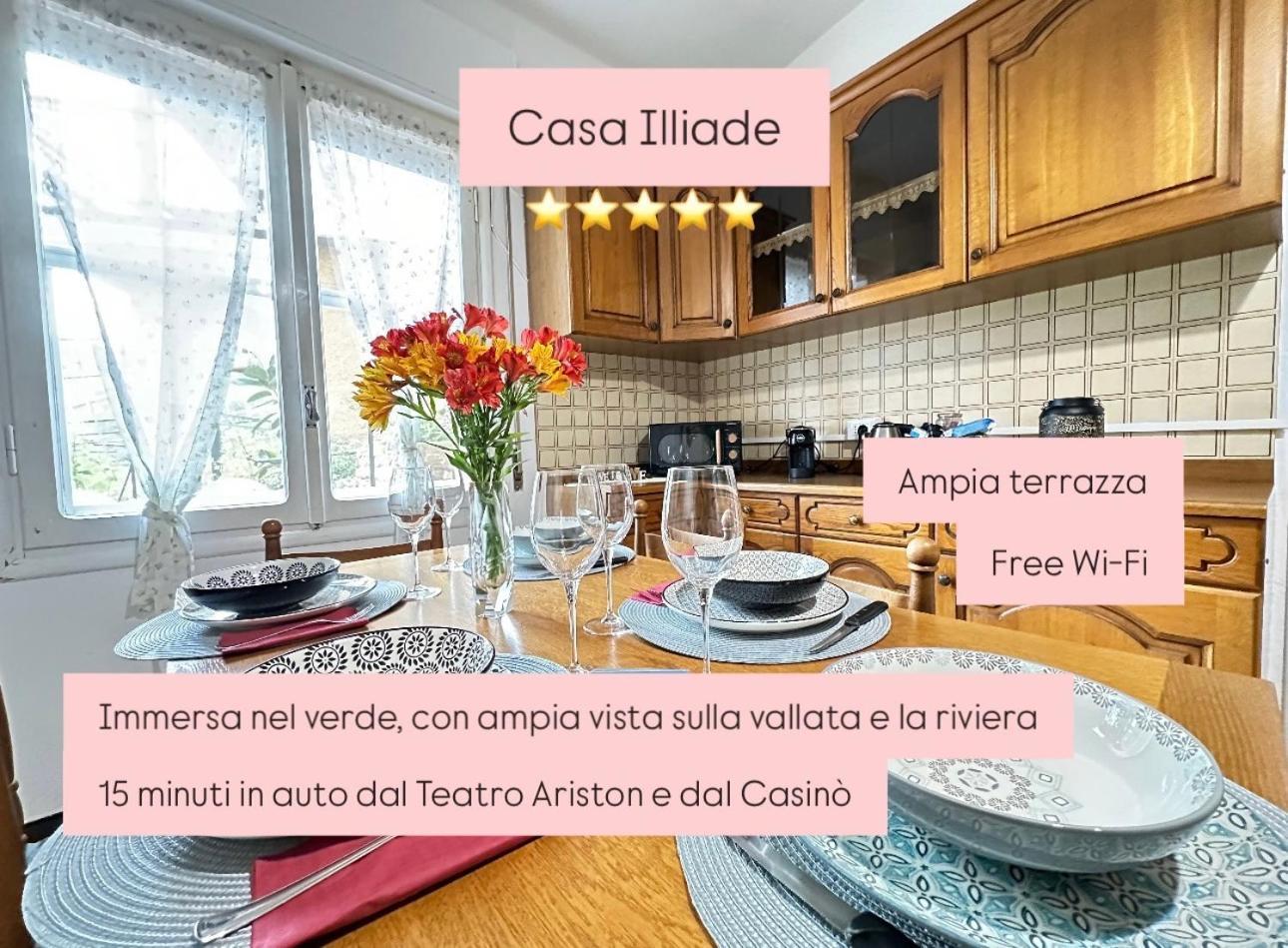 Appartement Sanremo Mare E Relax - Affittasi "Casa Illiade" Con Parcheggio Libero, Terrazza E Wi-Fi Extérieur photo